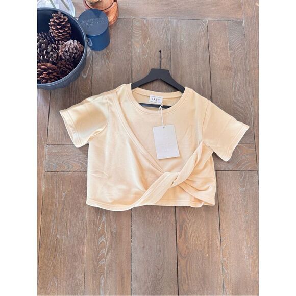 NWT SABO Skirt Riz Twist Top in Yellow Size Medium - Picture 4 of 9